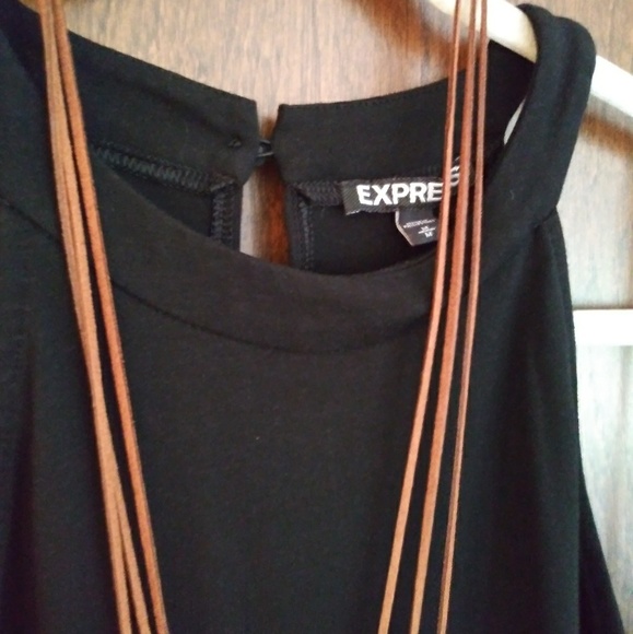 Express black high neck cotton dress - Picture 4 of 6